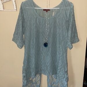 Women’s Red BKE Lacy Top